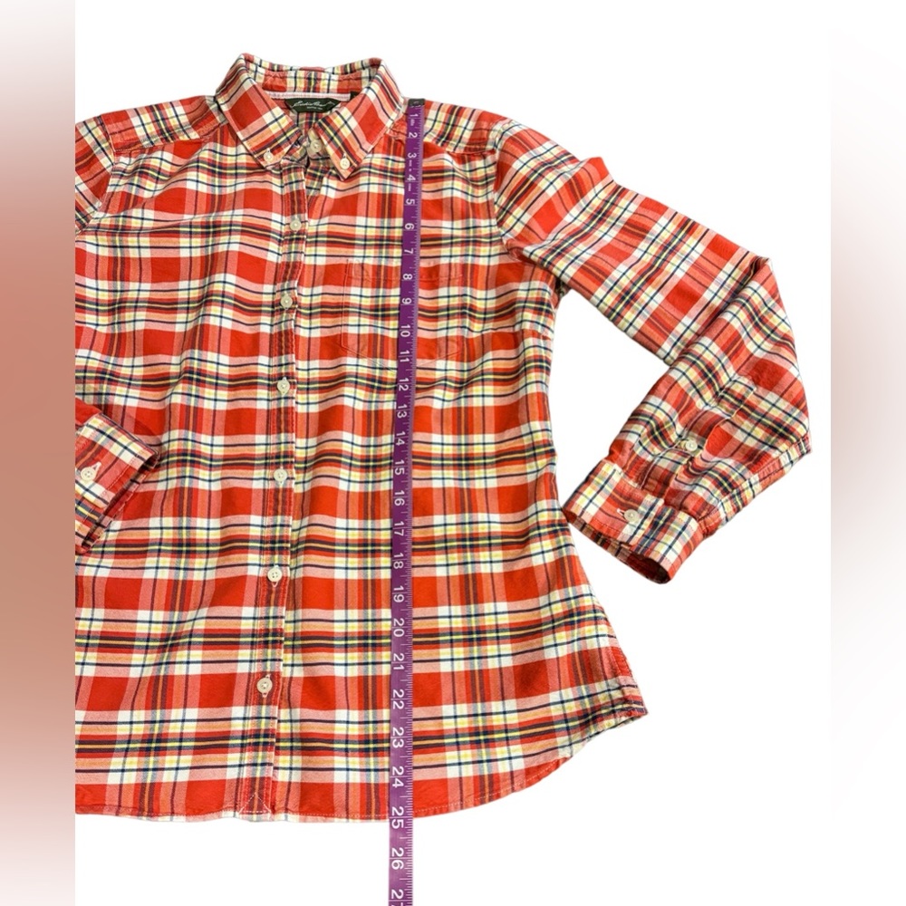 Eddie Bauer Long Sleeve Flannel Plaid Button Down Shirt Size Medium - Picture 8 of 13